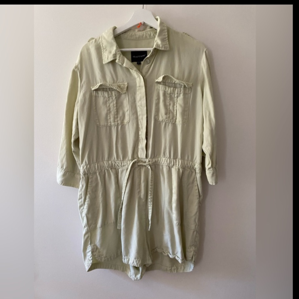 Velvet heart denim lime green jumpsuit
